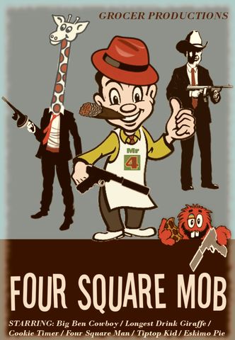 FOUR SQUARE MOB Poster